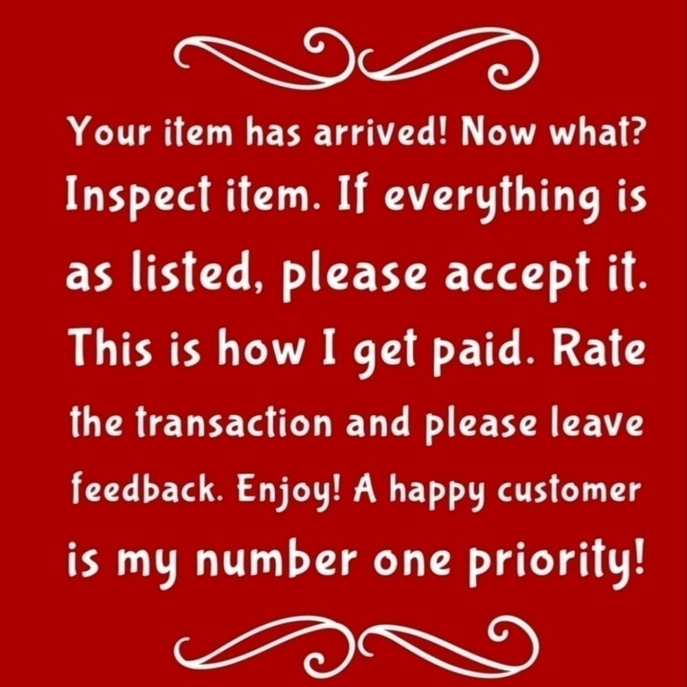 If You Are Happy With Your Item, Please Leave Feedback! ⭐️⭐️⭐️⭐️⭐️